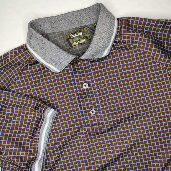 Footjoy x Todd Snyder Size Large Performance Stretch Golf Polo Check Shirt - Picture 1 of 8